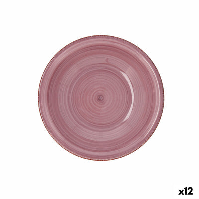 Dyb tallerken Quid Vita Peoni Keramik Pink Ø 21,5 cm 12 stk
