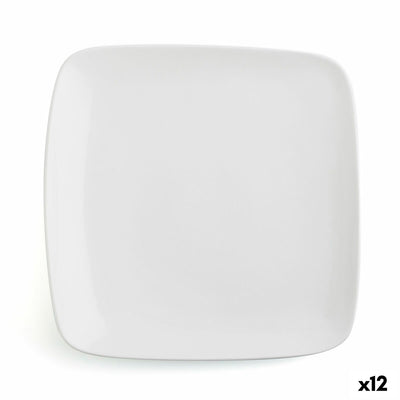 Flad tallerken Ariane Vital Square Firkantet Hvid Keramik 27 x 21 cm 12 stk