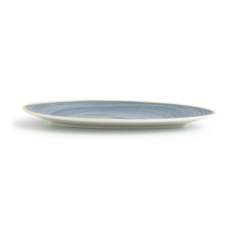 Flad tallerken Ariane Terra Trekantet Blå Keramik Ø 29 cm 6 stk