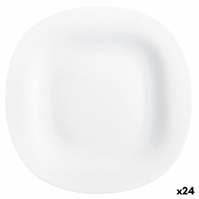 Flad tallerken Luminarc Carine Blanco Hvid Glas Ø 26 cm 24 stk