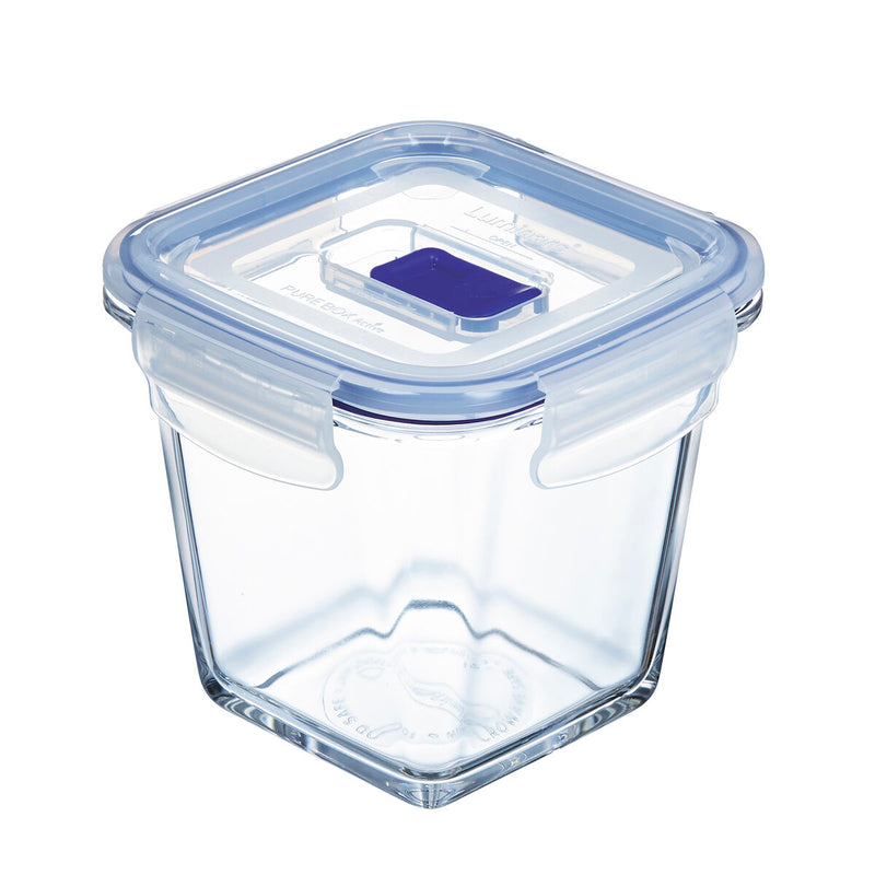 Hermetisk madkasse Luminarc Pure Box Active 11,4 x 11,4 x 11 cm 750 ml To-farvet Glas 6 stk