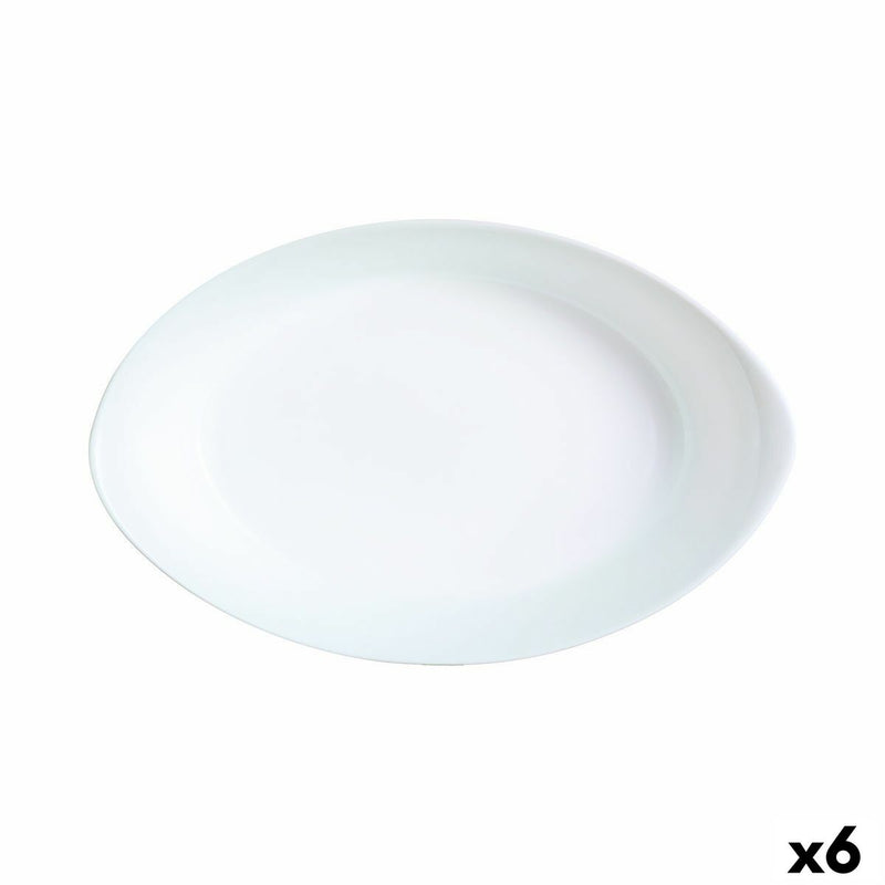 Tallerkner / fade - Luminarc Smart Cuisine Oval Hvid Glas 21 x 13 cm (6 enheder)