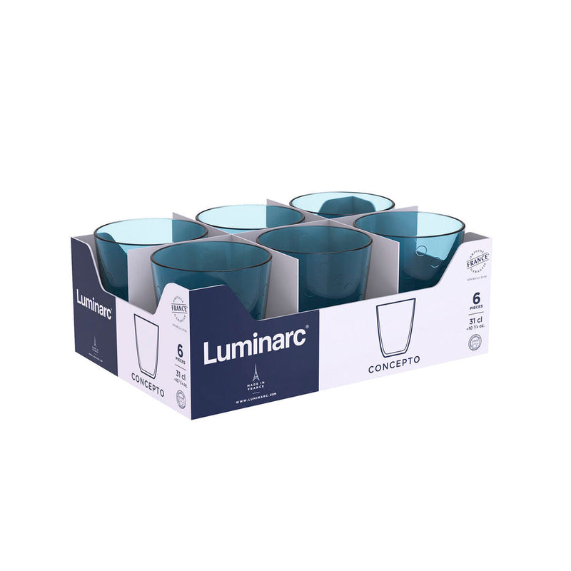 Drikkeglas Luminarc Concepto Pepite Blå Drikkeglas 310 ml 24 stk