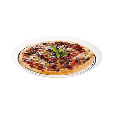 Pizzatallerken Luminarc Firend's Time Bistro Hvid Sort Glas Ø 32 cm (12 enheder)