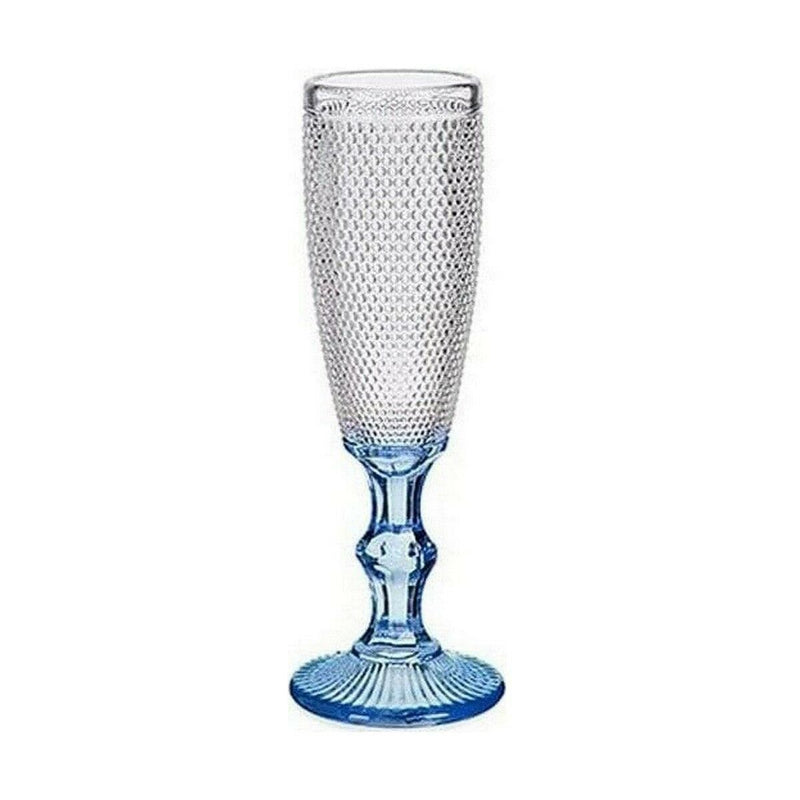 Champagneglas Points Blå Glas 6 stk 180 ml