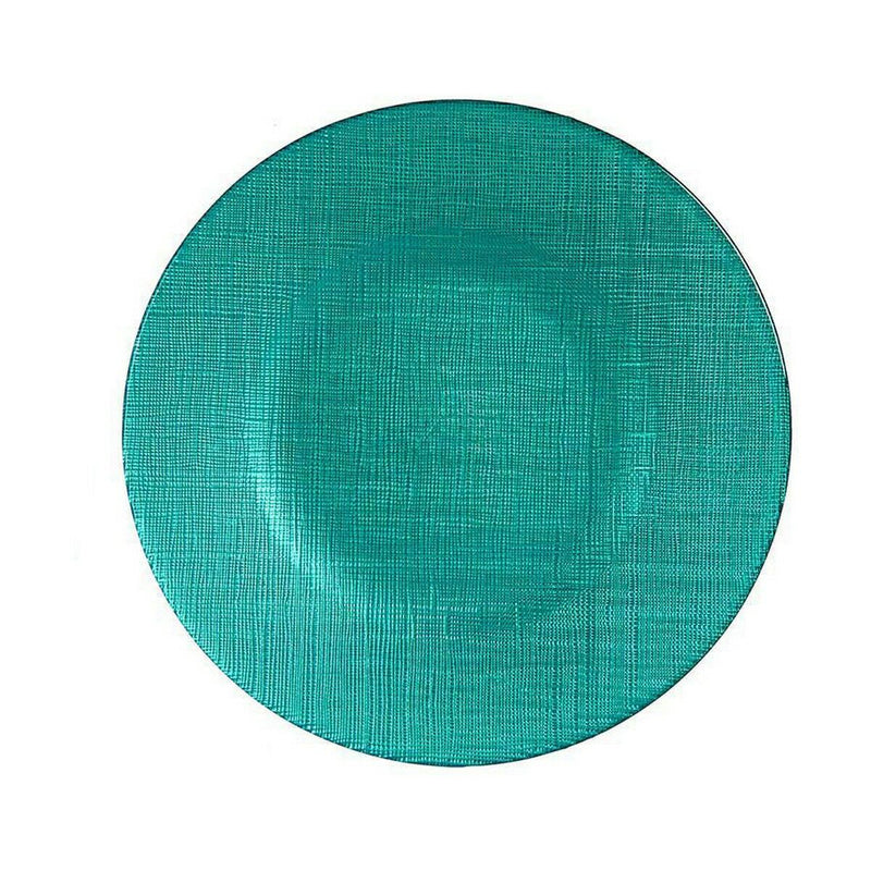 Flad tallerken Turkisblå Glas 21 x 2 x 21 cm 6 stk