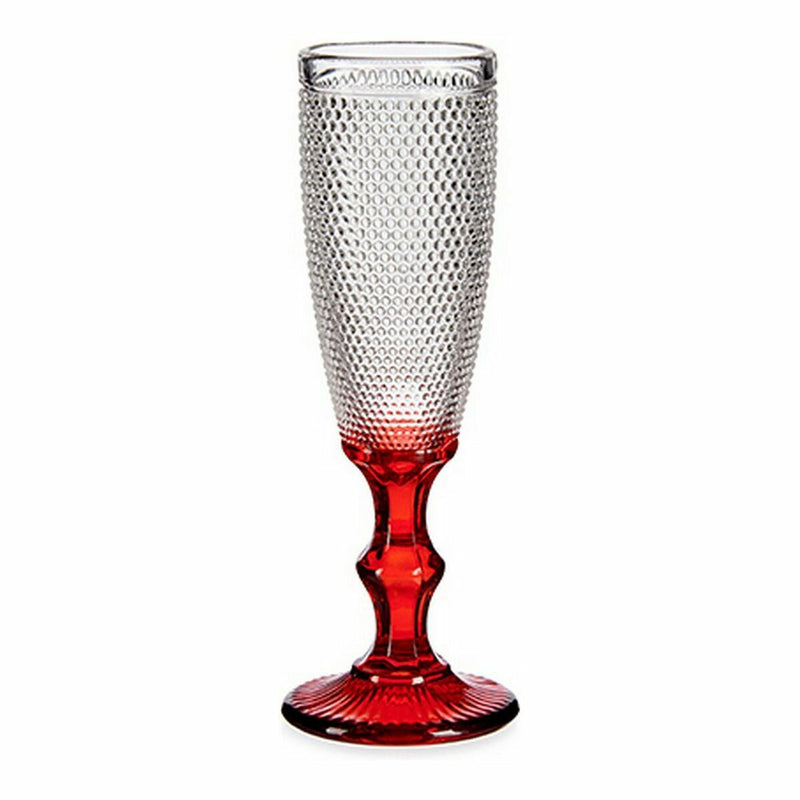 Champagneglas Rød Points Glas 6 stk 180 ml