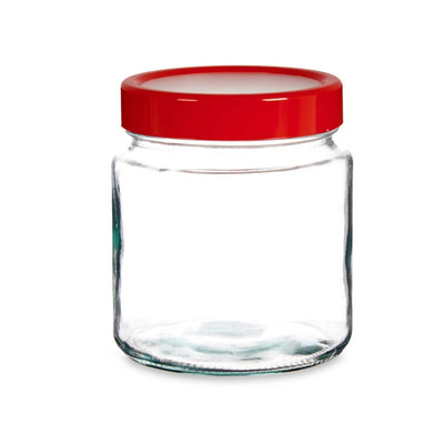 Opbevaringsglas / beholder Rød Glas (1 L) (12 enheder)