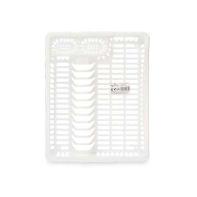 Afdrypningssstativ til køkkenvask Hvid Plastik 45,5 x 8 x 36,5 cm (12 enheder)