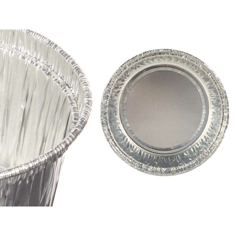 Sæt med køkkentallerkener Engangsbrug Cirkulær Aluminium 8,5 x 8 x 8,5 cm (12 enheder)