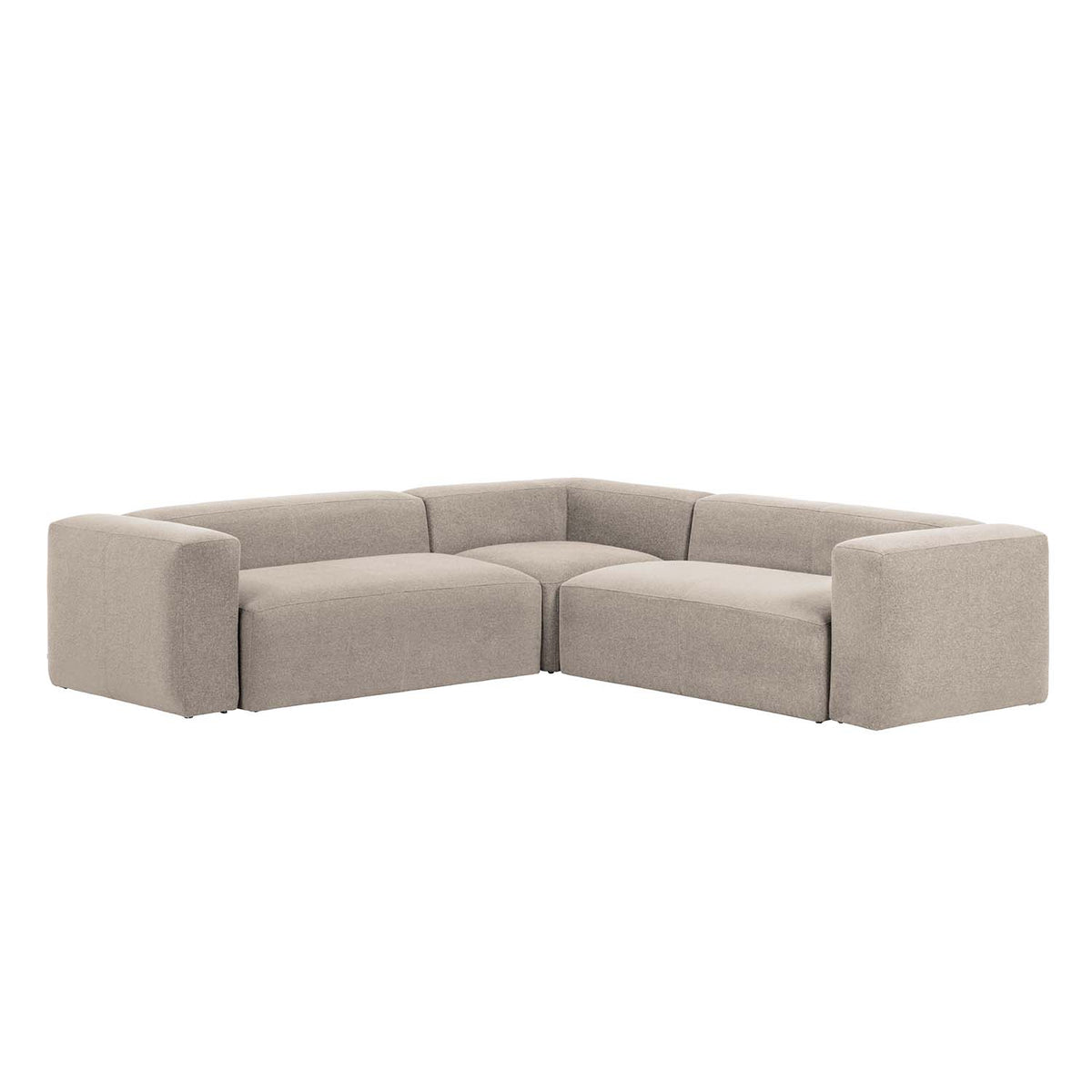 Blok hjørnesofa fra Kave Home i beige polyester