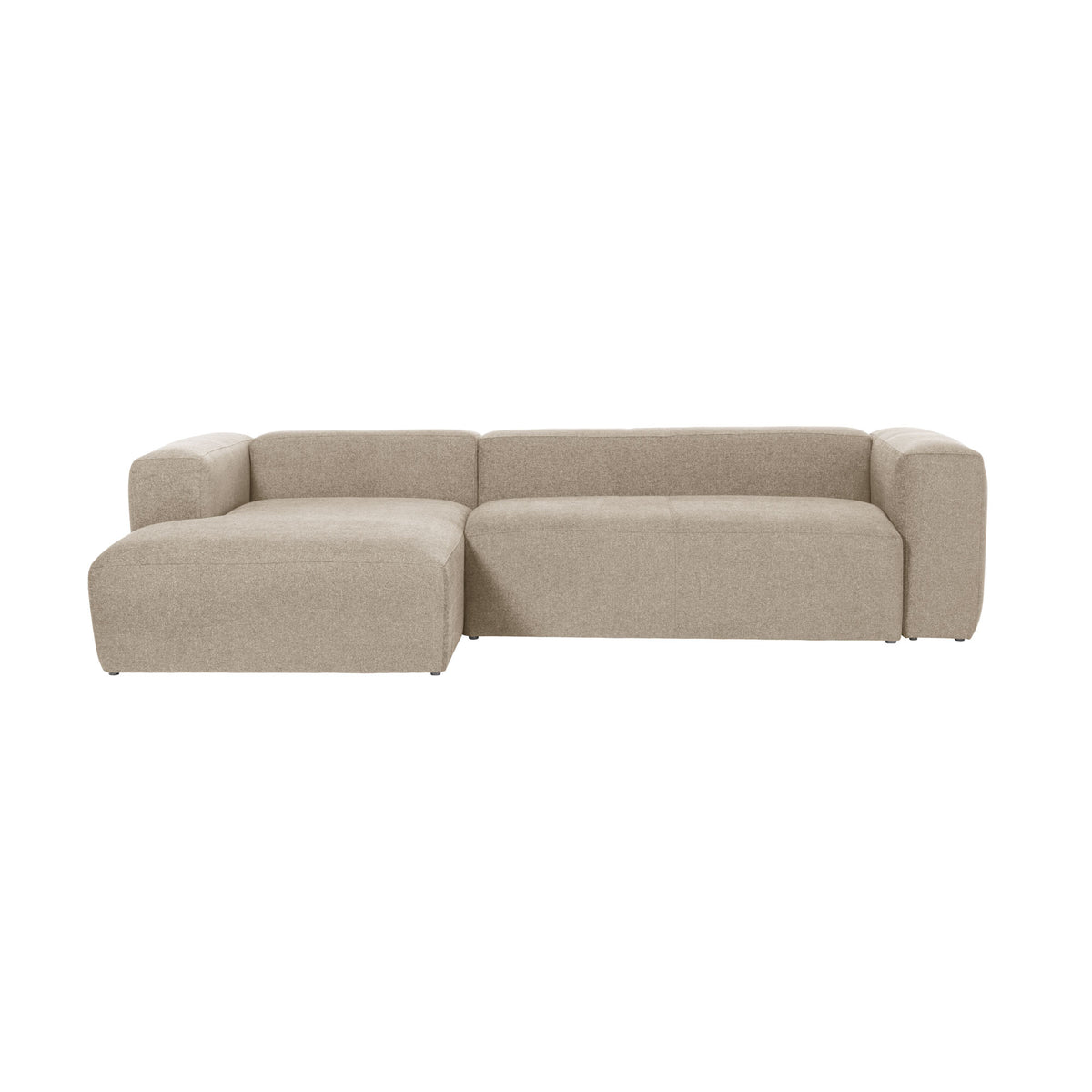 Kave Home Blok 3 personers sofa med venstre chaiselong i beige stof