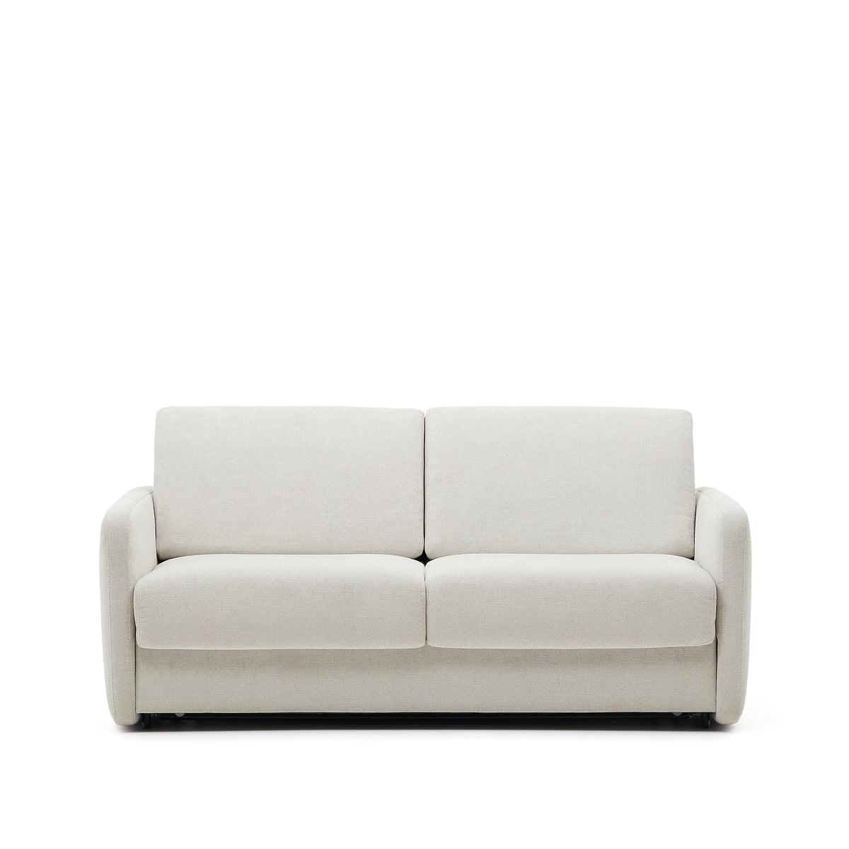 Kave Home Nuala sovesofa til tre personer i perlemorfarvet stof, 204 cm