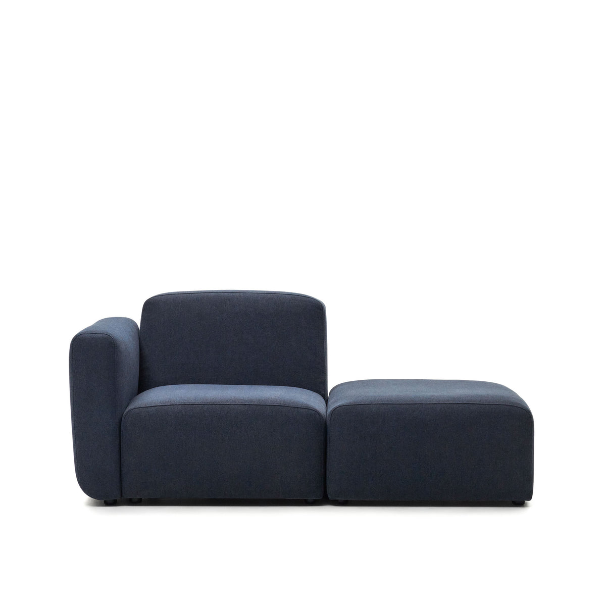 Neom 1 personers modulsofa med rygmodul fra Kave Home i blå interlock vævet stof