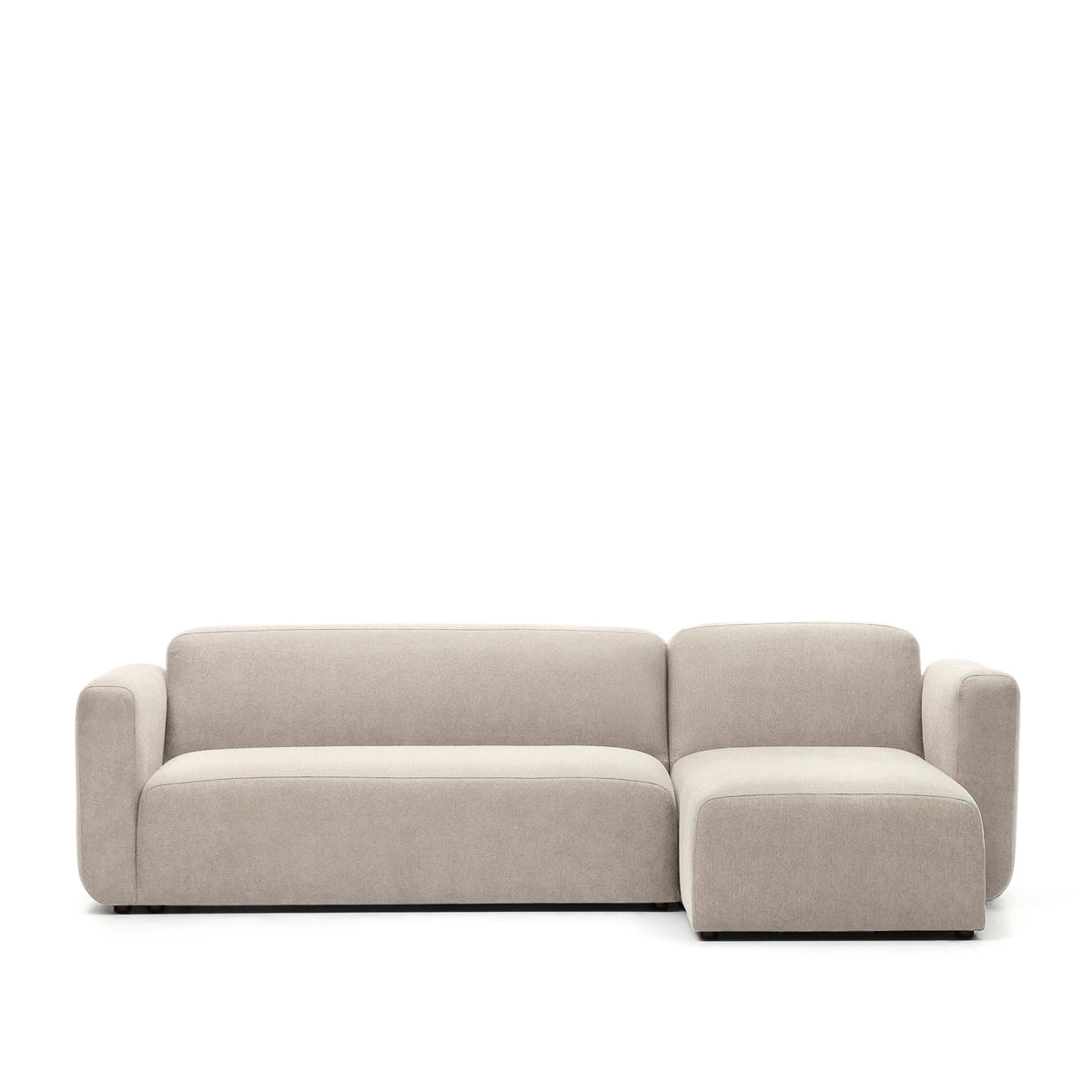 Kave Home Neom 3 pers. modulsofa med chaiselong i beige stof, 263 cm bred