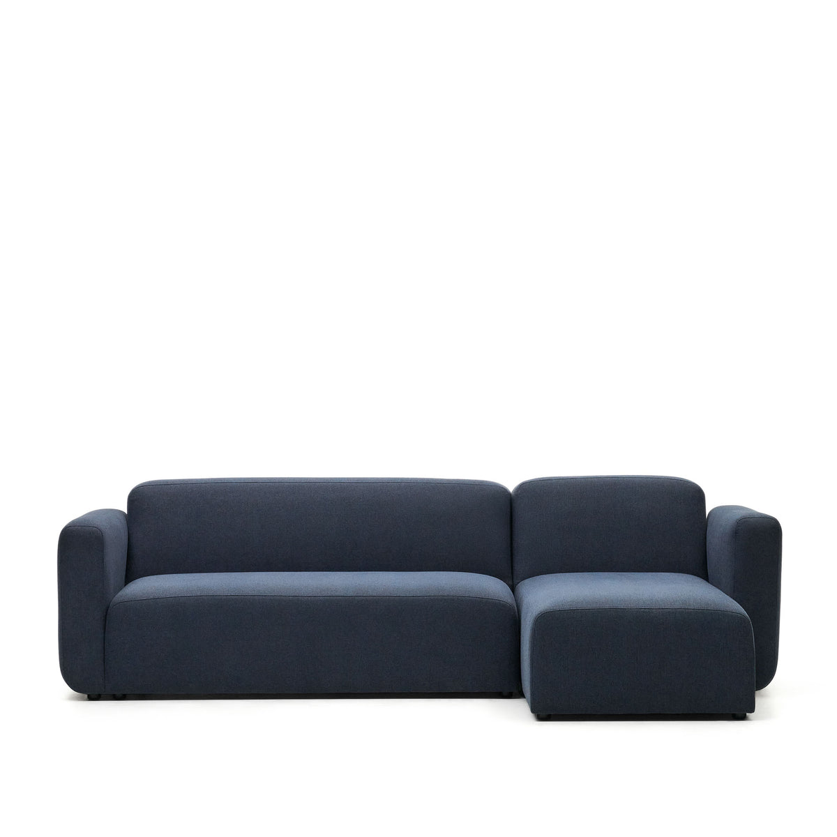 Kave Home Neom modulsofa i blå stof med chaiselong til tre personer, 263 cm