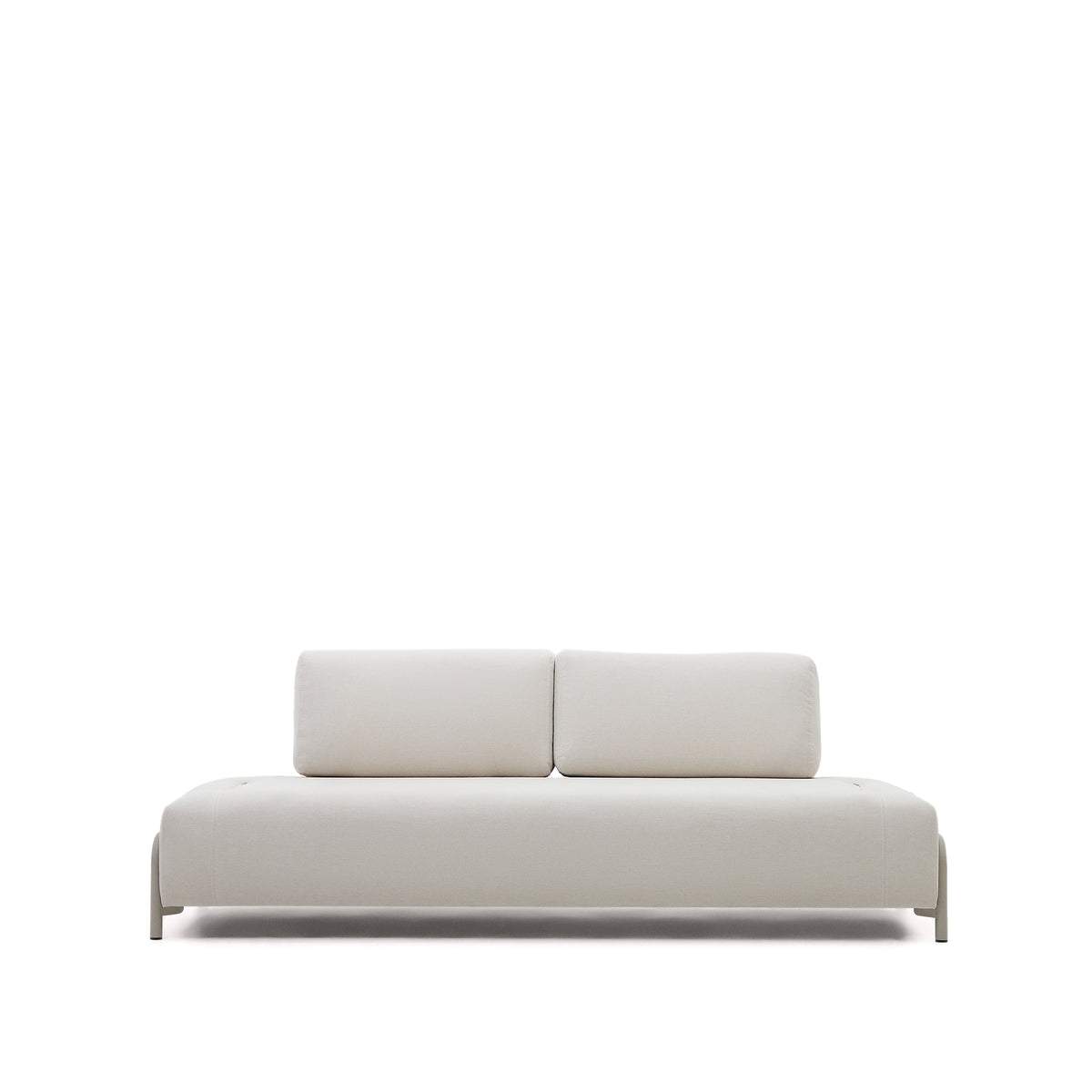 Kave Home Compo 3 pers. sofa i beige chenille med grå metalstruktur