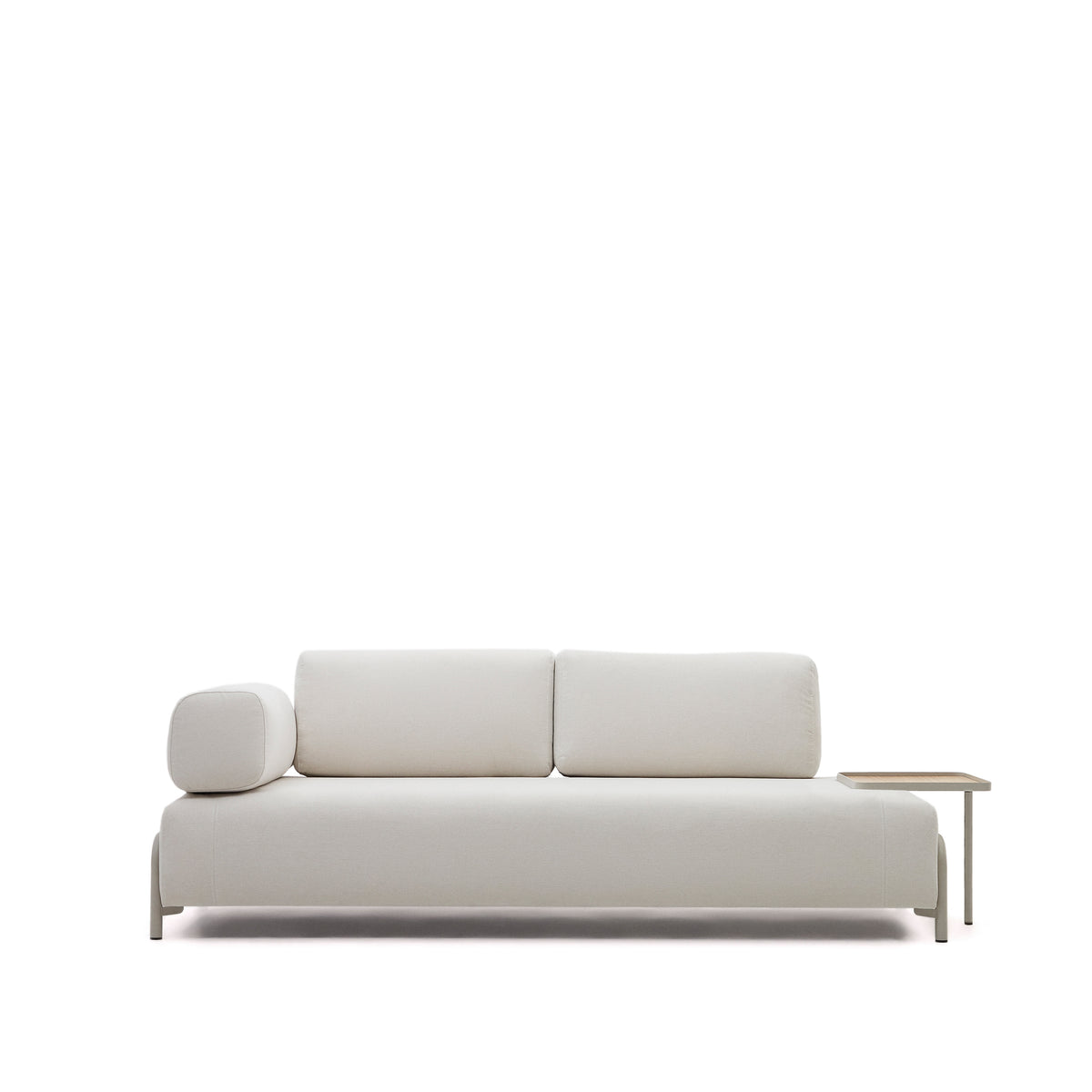 Kave Home Compo 3-personers sofa i beige chenille med stor bakke