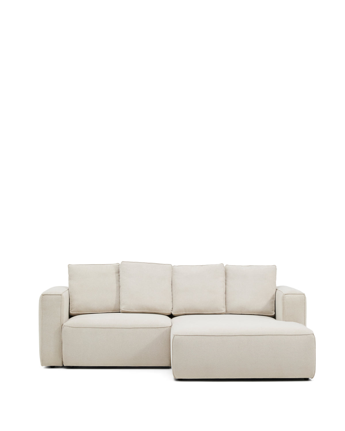 Kave Home Marela 3-personers sovesofa med højre chaiselong i beige chenille