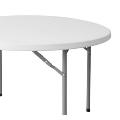 Sammenklappeligt bord Hvid HDPE 120 x 120 x 74 cm