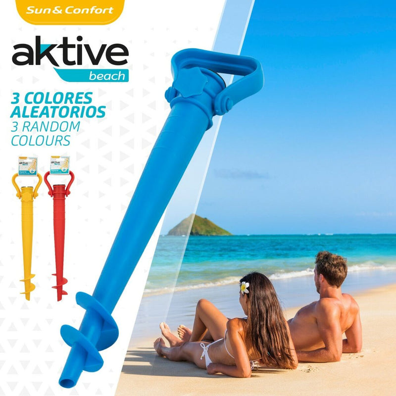 Anker til paraply Aktive Strand Plastik 10 x 43 x 5,5 cm (24 enheder)