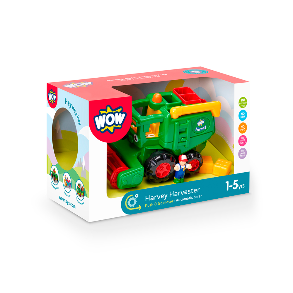 Wow Toys Harvey Harvester med halmballer og mejetærsker