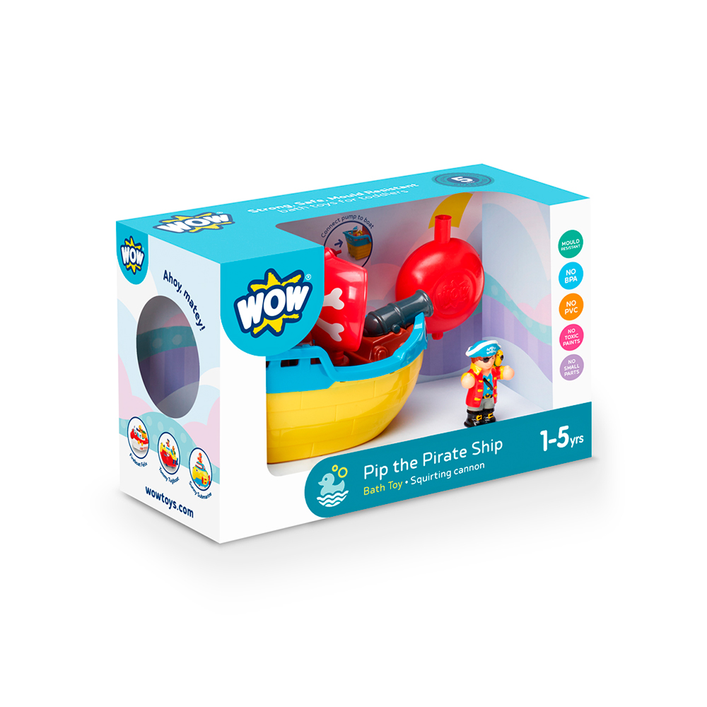Wow Toys Pip The Pirate Ship, piratskib med vandpumpe og kanon