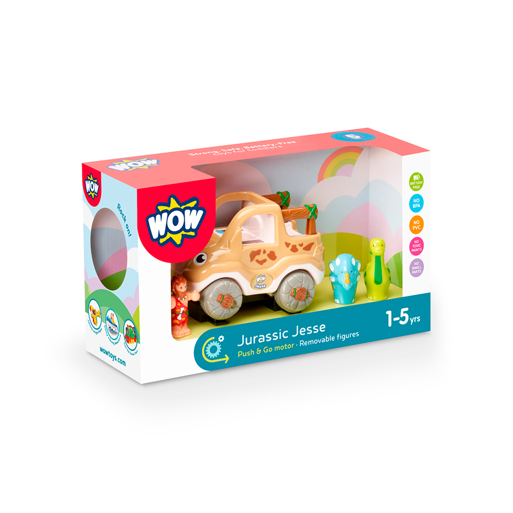 Wow Toys legetøjsbil Jurassic Jesse, stenalderbil