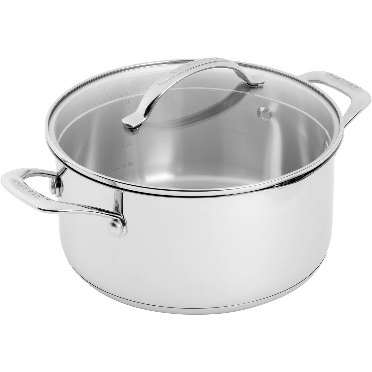 Scanpan STS gryde med låg i rustfrit stål, 24 cm og 4,8 liter