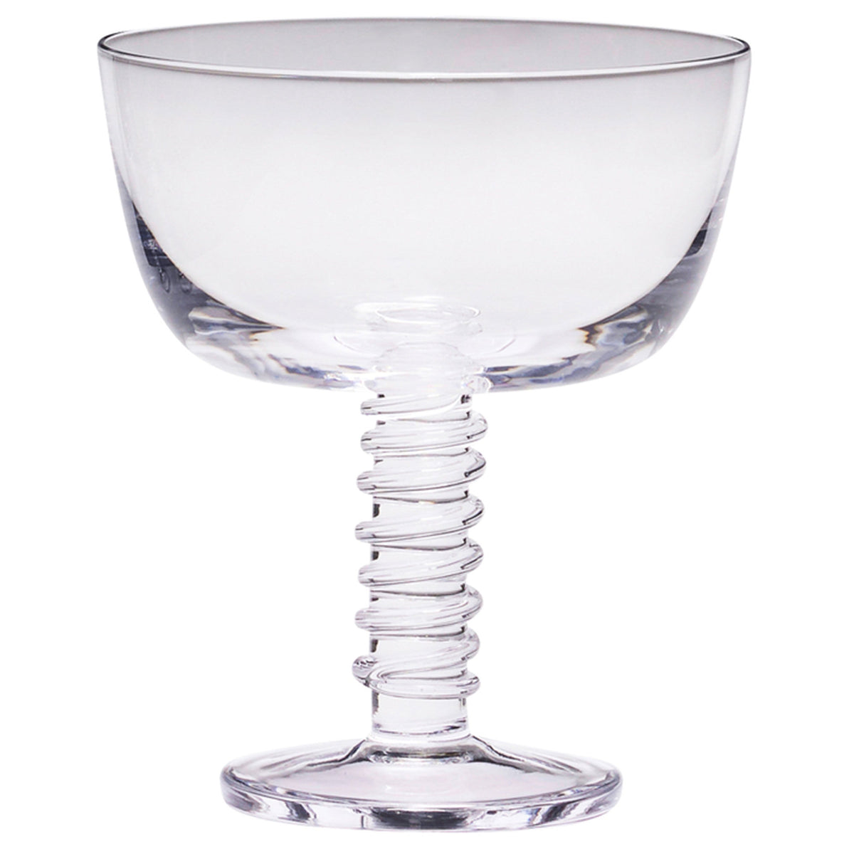 Klart Clink champagneglas i krystal fra Hübsch med kapacitet på 320 ml