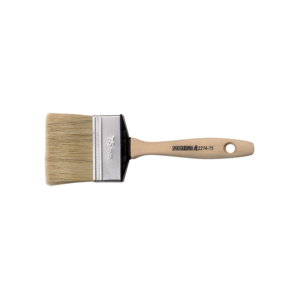 SPEKTER PRO pensel med naturbørster, 75 mm, til loft, væg og facade