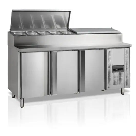 Tefcold SS7300 rustfrit sandwichbord til GN1/1 med 407 liter