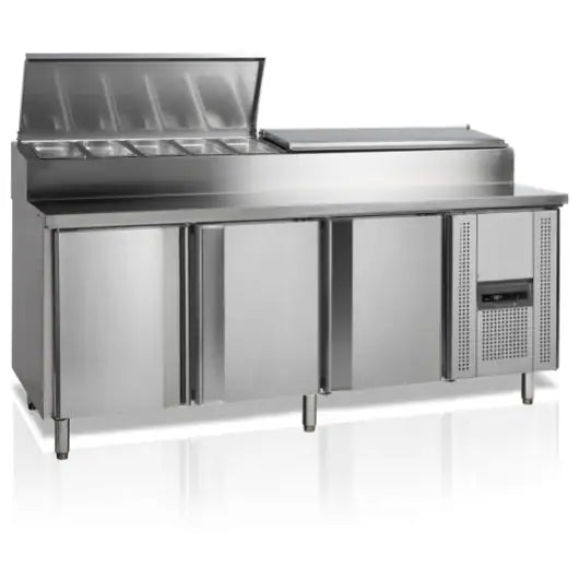 Tefcold SS8300 rustfrit sandwichbord med 497 liter køl