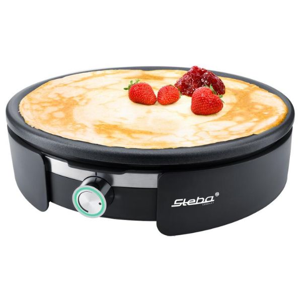 Steba Crêpe Maker XXL i stål og sort med 35 cm bageflade