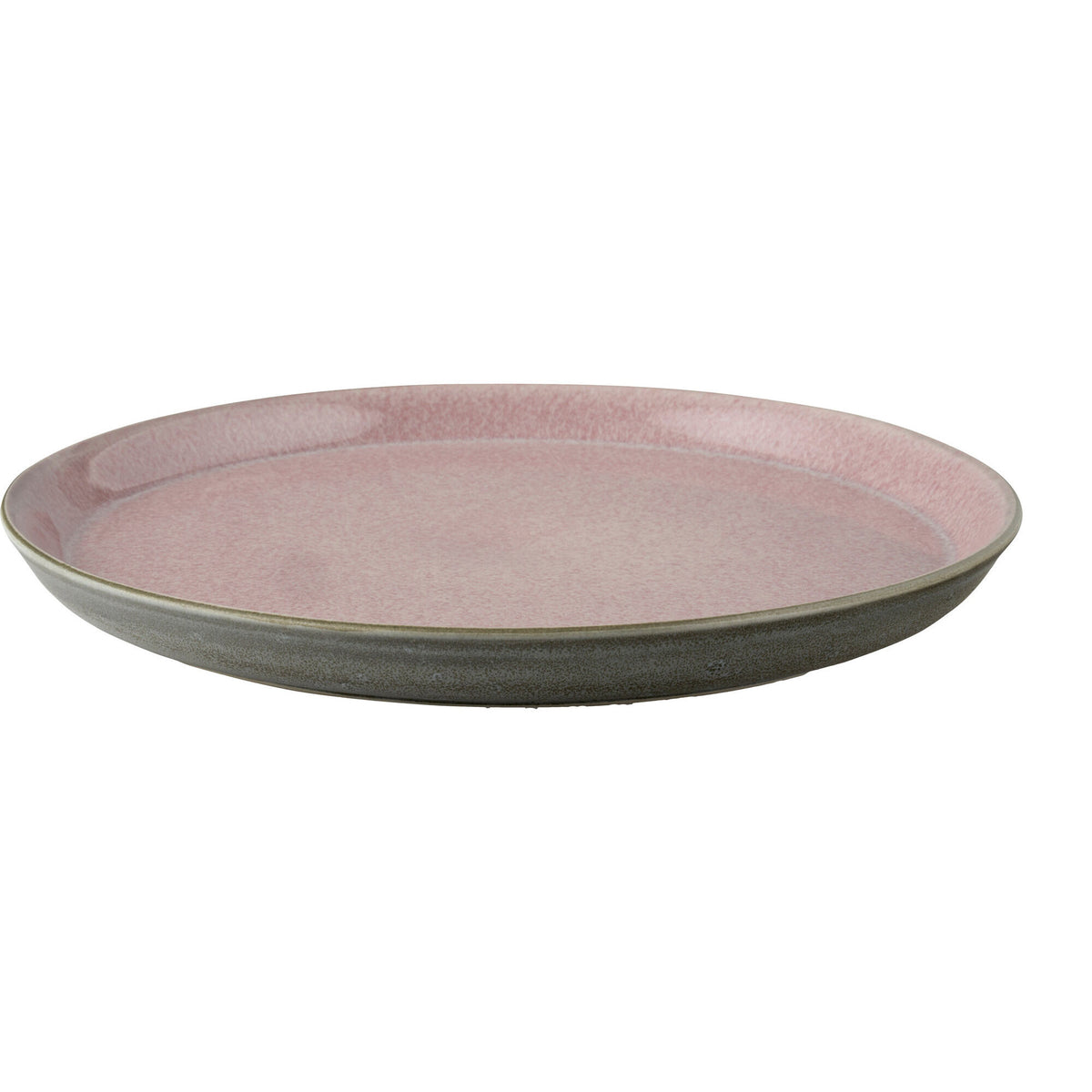 Bitz Gastro tallerken i grå/rosa stentøj med reaktiv glasur, 27 cm