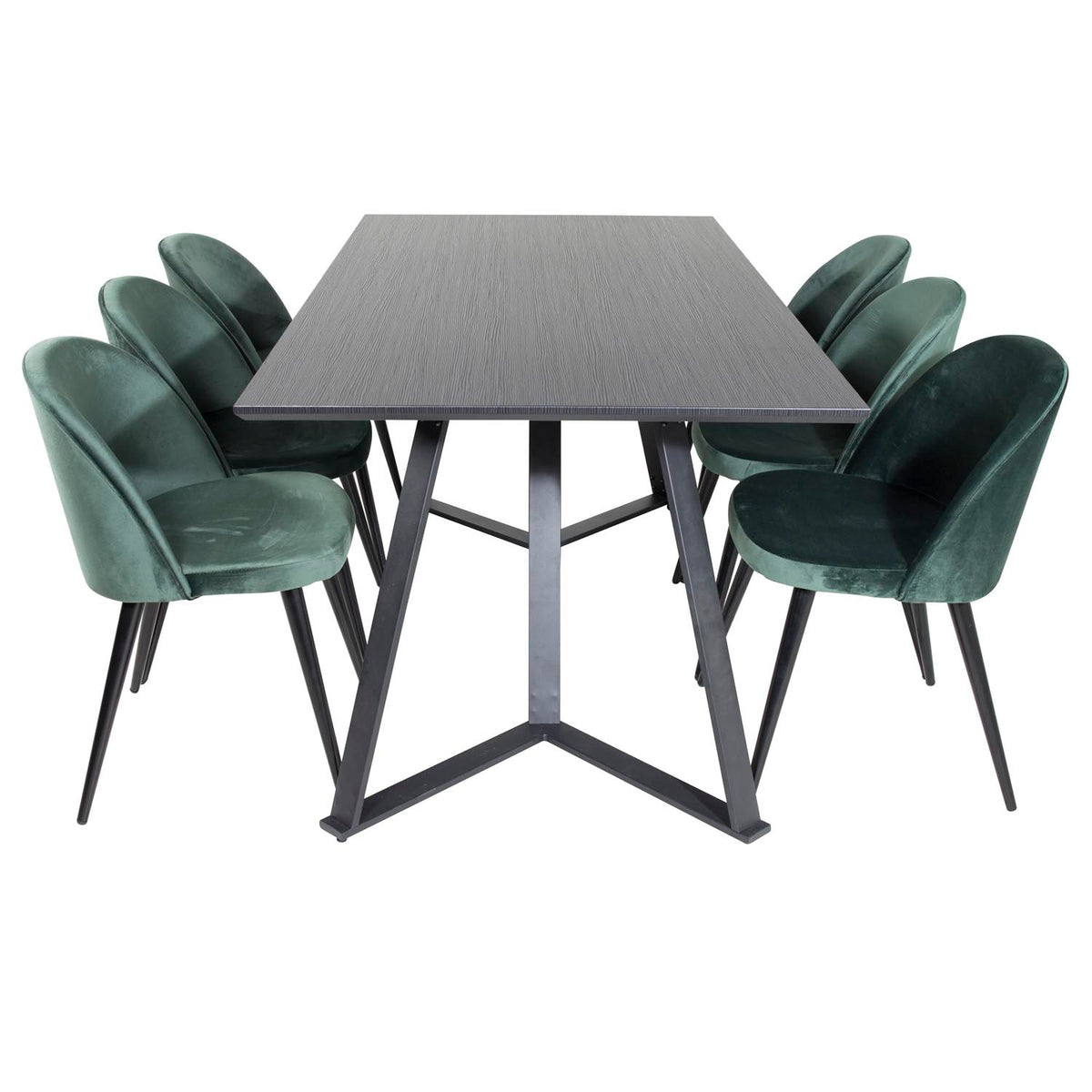 Se VENTURE DESIGN Marina spisebordssæt, m. 6 stole - sort finer/sort metal og grøn fløjl/sort metal ❤ Kæmpe udvalg i Venture Design - Køb online på udsalg og tilbud lige nu ❤ Hurtig levering til lave fragtpriser - Varenummer: Boboonline-62722 og barcode / Ean: 7340220863171 på lager - Udsalg på Møbler,Spisebordssæt,
Spisebordssæt 6 personer,
Spisestue,
Møbelsæt,
Møbler,
Samarbej Spar stort – op til 53% - Eksklusivt udsalg på over 2.739 brands