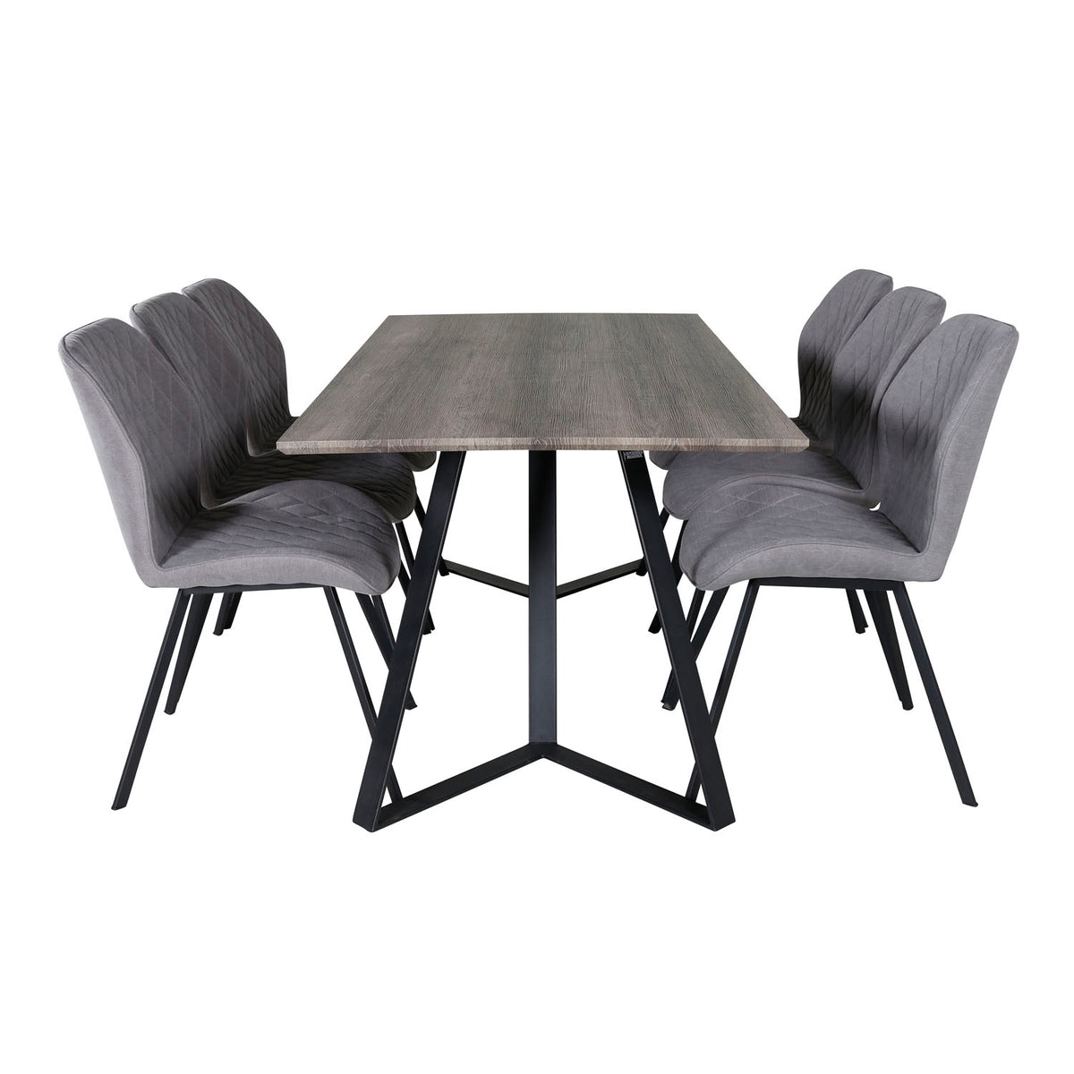Se VENTURE DESIGN Marina spisebordssæt, m. 6 stole - grå finer/sort metal og grå stof/sort metal ❤ Kæmpe udvalg i Venture Design - Køb online på udsalg og tilbud lige nu ❤ Hurtig levering til lave fragtpriser - Varenummer: Boboonline-62766 og barcode / Ean: 7340220857095 på lager - Udsalg på Møbler,Spisebordssæt,
Spisebordssæt 6 personer,
Spisestue,
Møbelsæt,
Møbler,
Samarbej Spar stort – op til 71% - 2.739+ brands samlet til lave priser