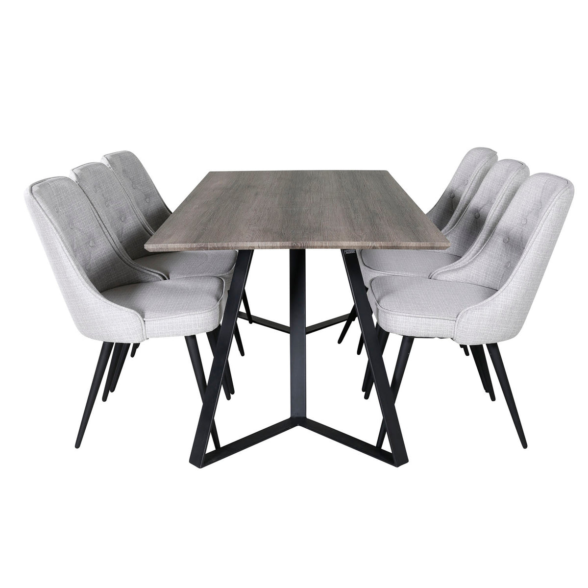 Se VENTURE DESIGN Marina spisebordssæt, m. 6 stole - grå finer/sort metal og lysegrå stof/sort metal ❤ Kæmpe udvalg i Venture Design - Køb online på udsalg og tilbud lige nu ❤ Billig fragt • Hurtig levering - Varenummer: Boboonline-62767 og barcode / Ean: 7340206989857 på lager - Udsalg på Møbler,Spisebordssæt,
Spisebordssæt 6 personer,
Spisestue,
Møbelsæt,
Møbler,
Samarbej Spar helt op til 57% - Over 739 kendte brands på udsalg
