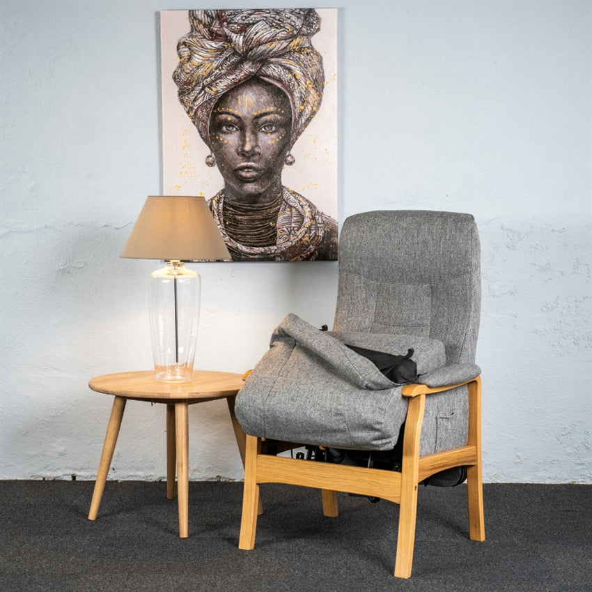 Comfort Living inkontinensbetræk i gråt stof til Sanne lænestol med sædeløft, small