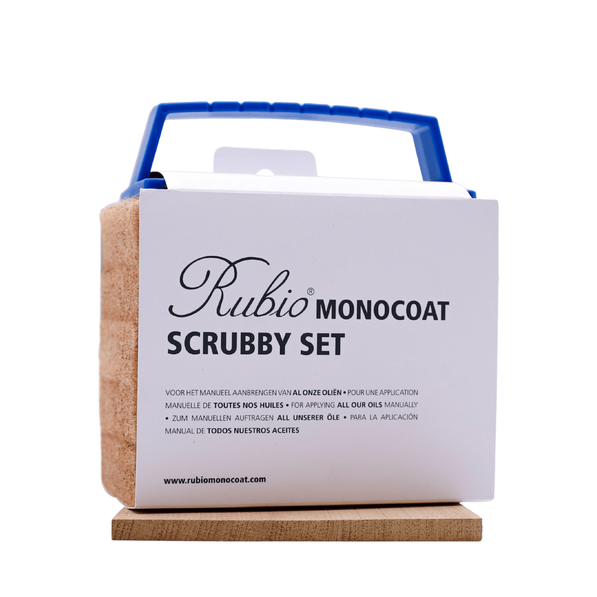 Rubio Monocoat Scrubby Applicator Set i beige til manuel påføring af oliebaserede produkter