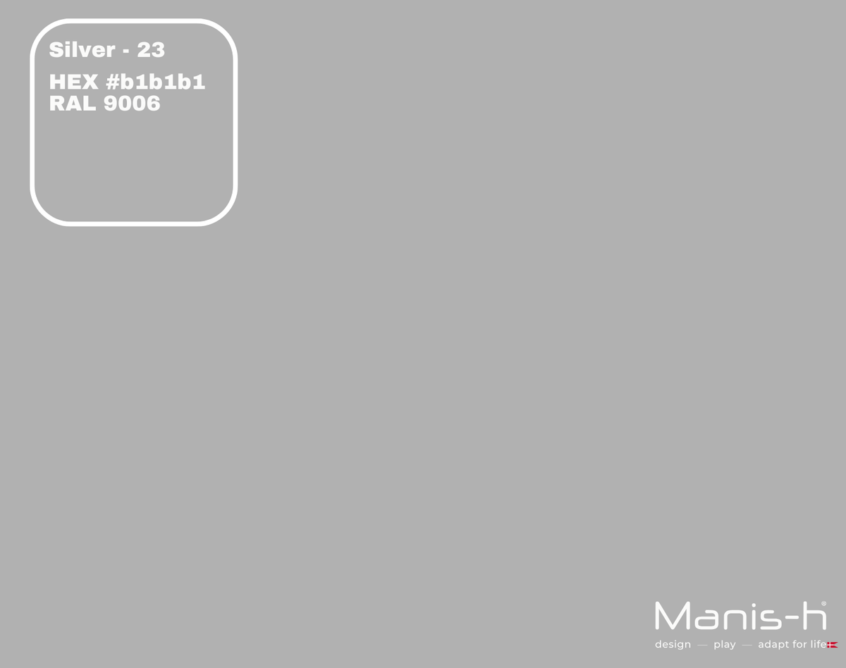 Manis-h Classic sengehest med sprosser i silver, 200 cm