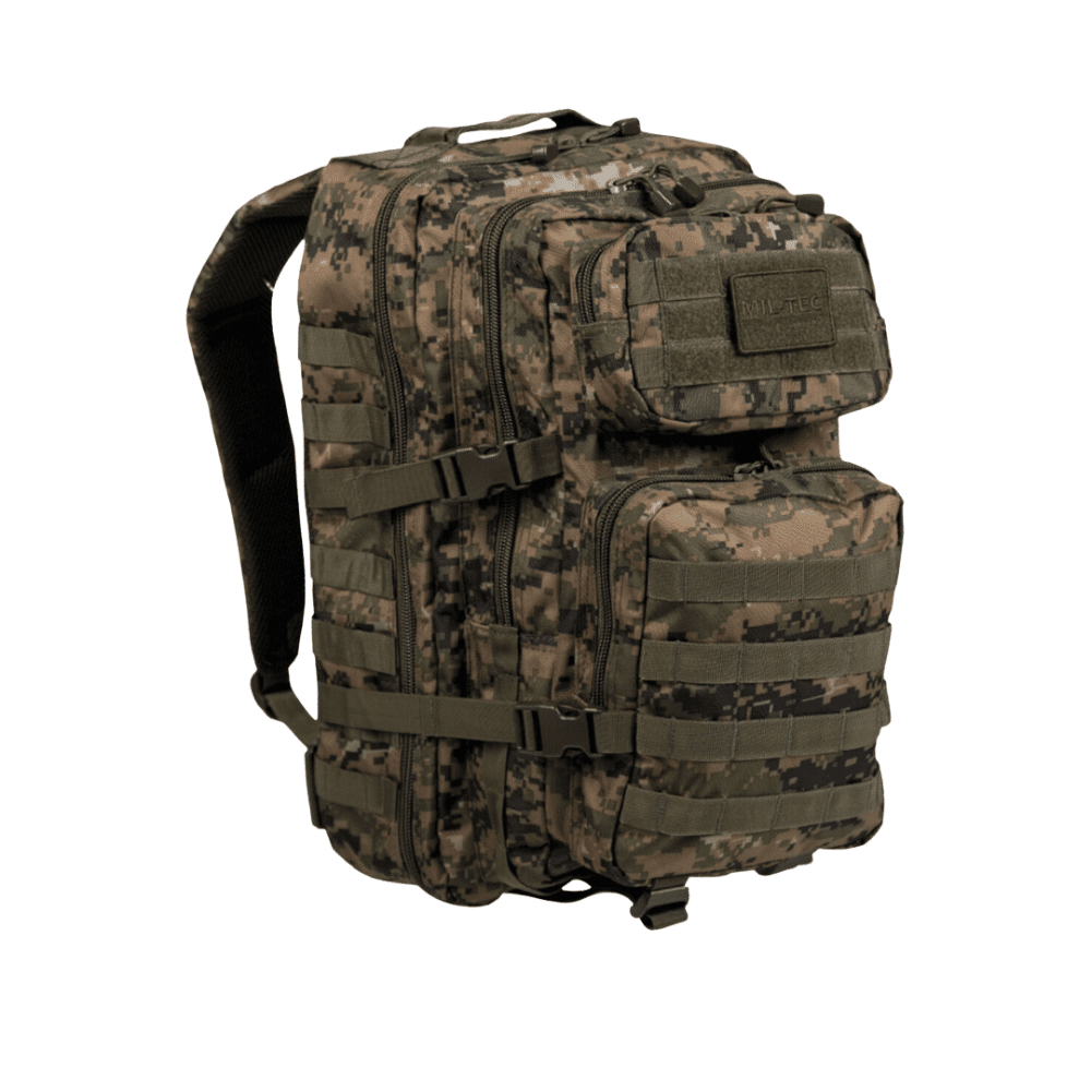 Skoletaske i digital woodland camo til 4.-9. klasse