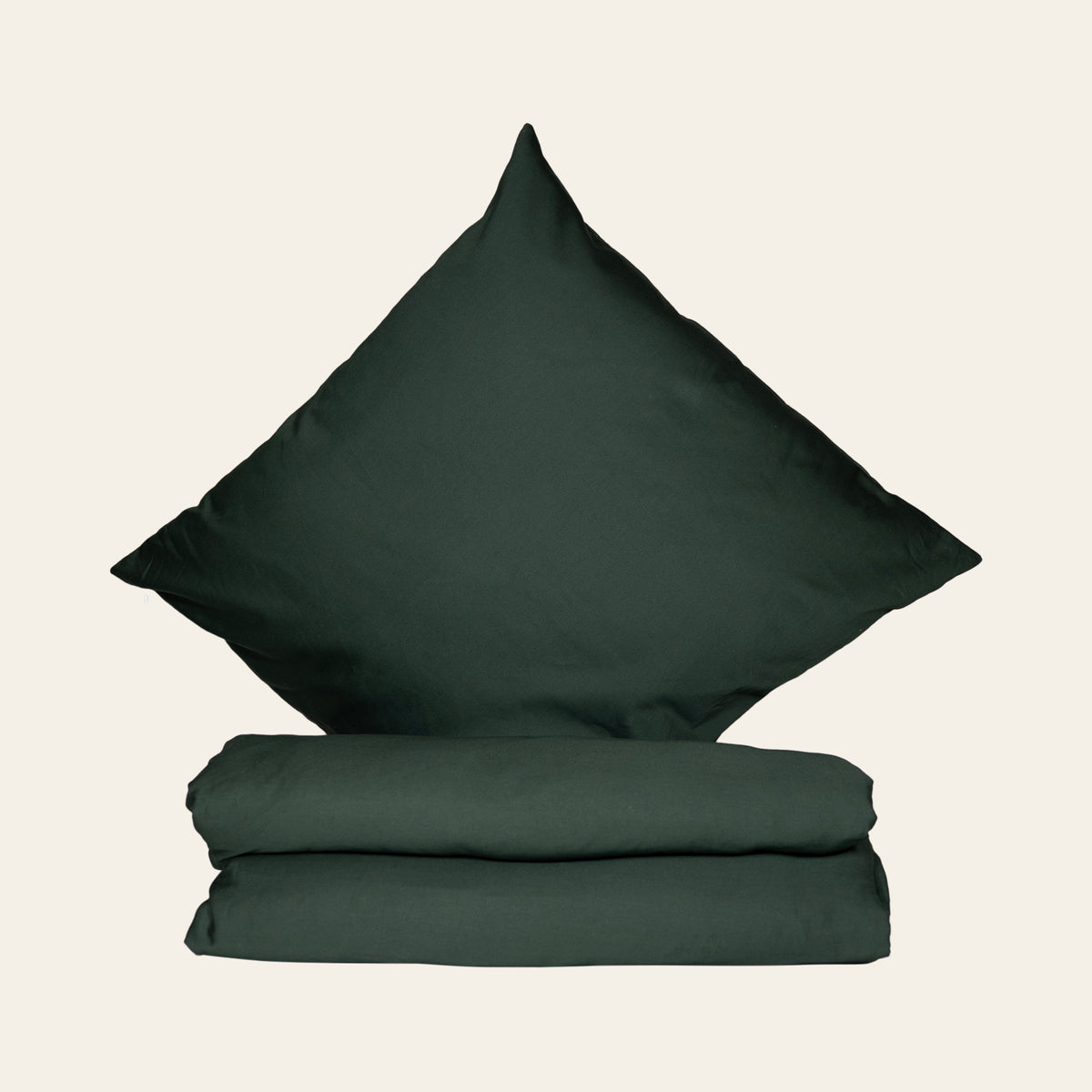 Glat sengesæt i farven Skovnat med lynlås på tre sider fra RestfulBlanket