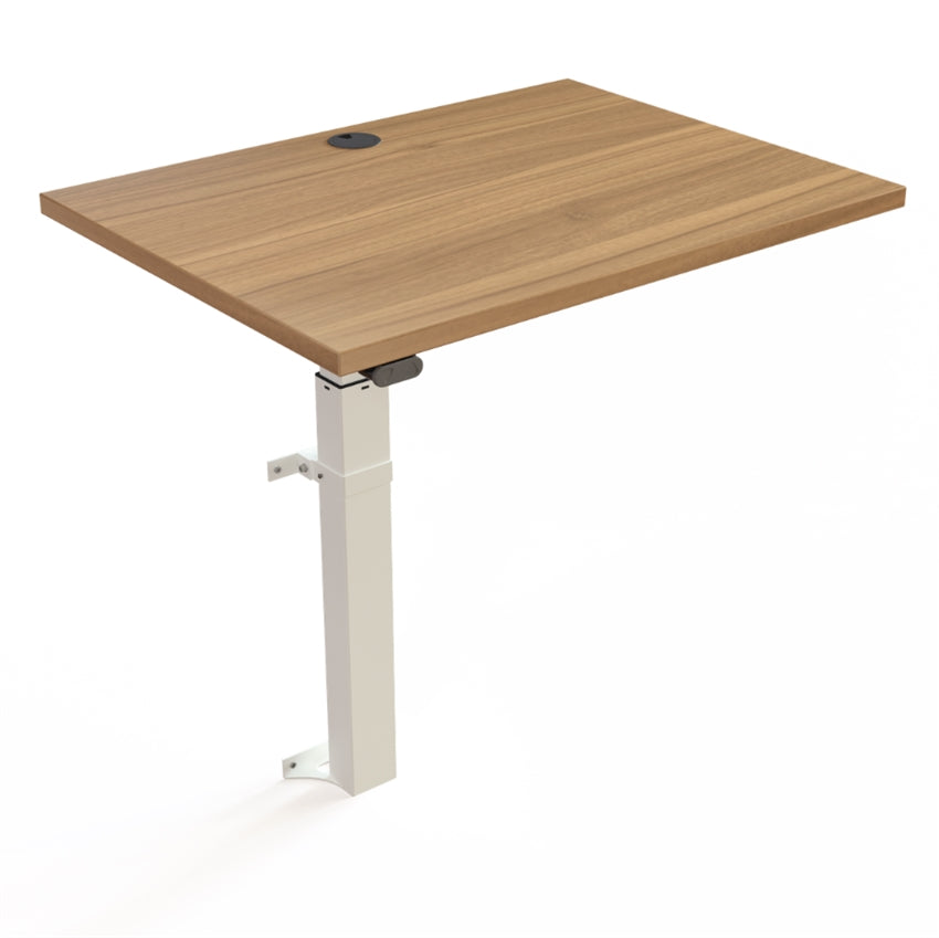 Norddesk WallLift skrivebord i valnød og hvid, 80 x 60 cm