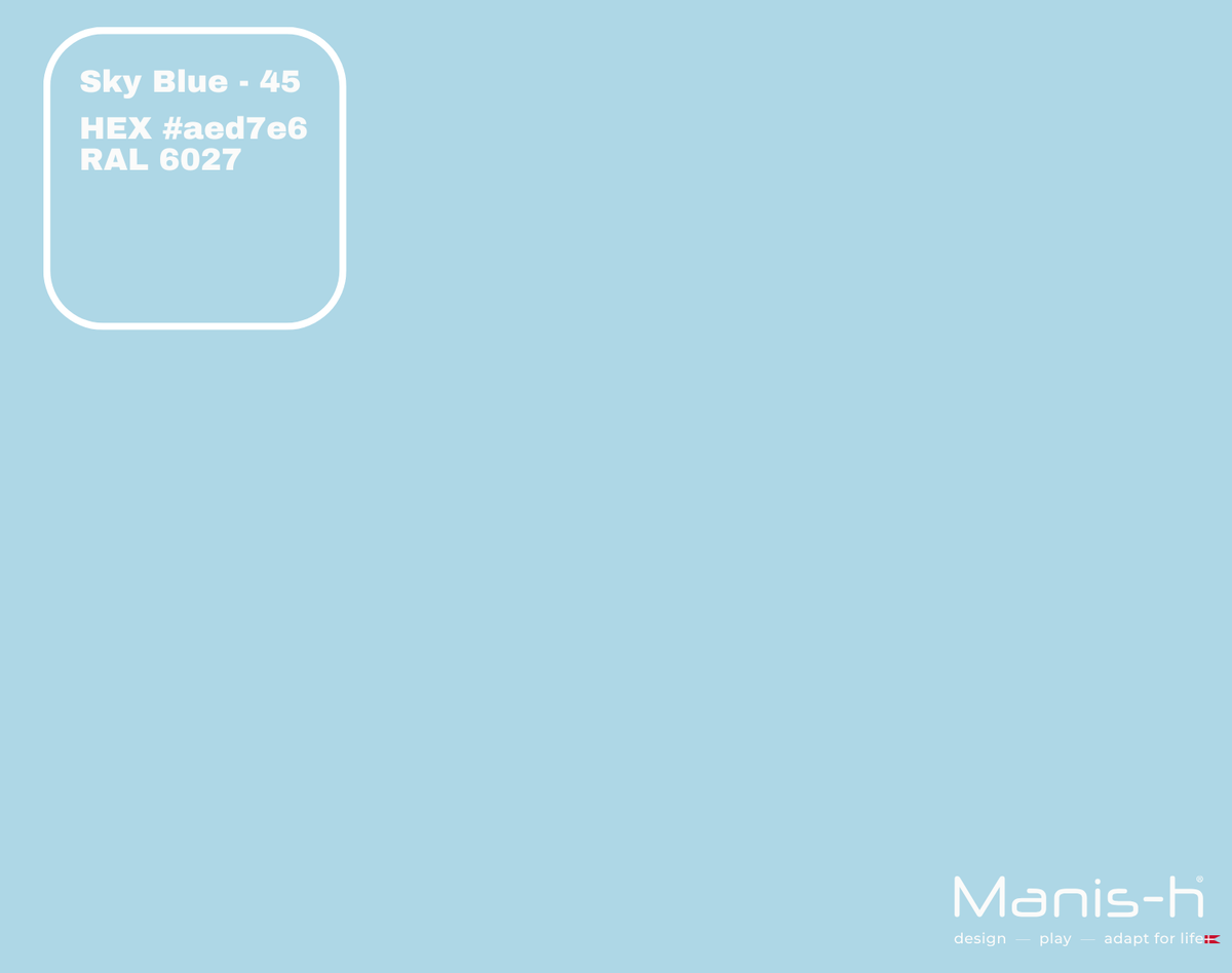 Manis-h Classic sengehest med sprosser i farven sky blue, 160 cm