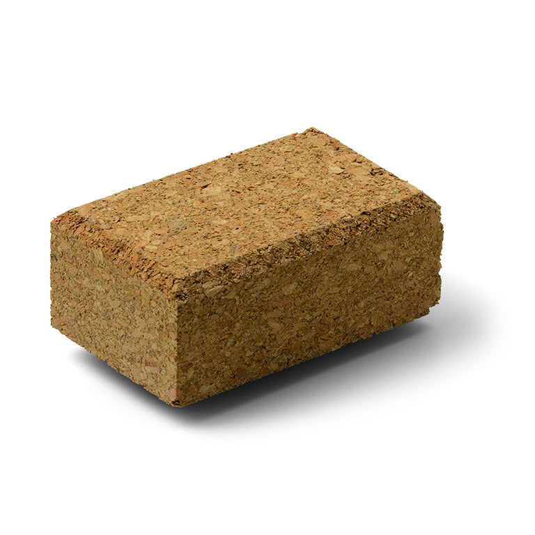 Slibekork i størrelsen 10 x 6 x 4 cm til slibning