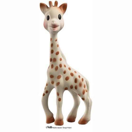 Sophie la Girafe, bidering i form af en giraf af naturgummi