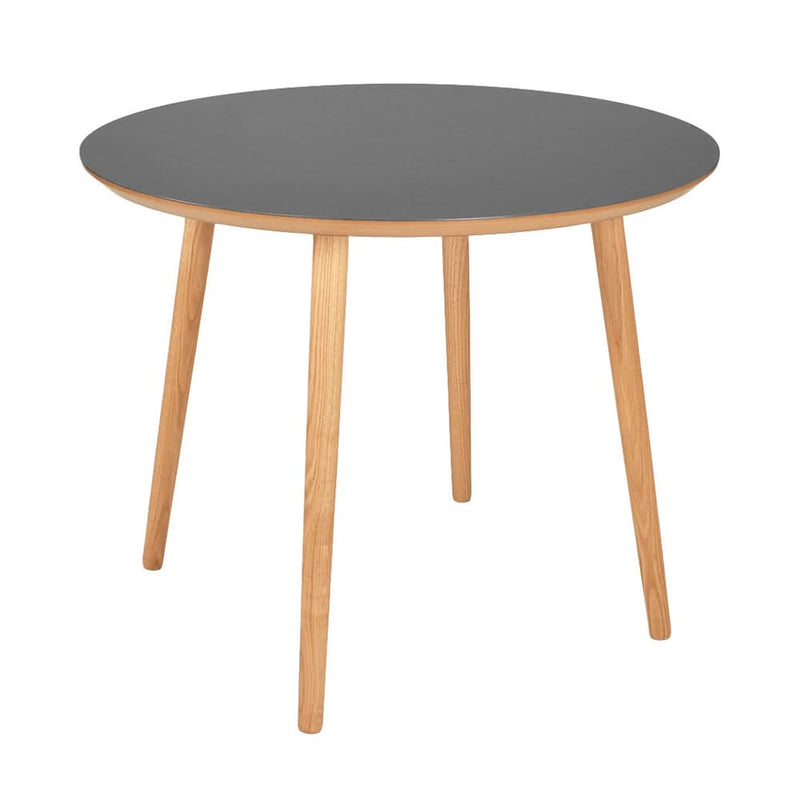 Ronda - Spisebord i 6 linoleumsfarver, ø 90 cm. Grå