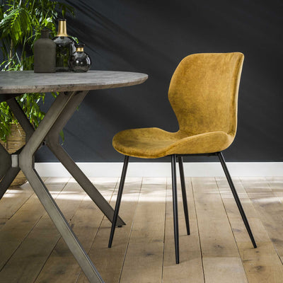Se billigt tilbud på Blues- 4 Spisebordsstole i gylden velour og metal! Udsalg på 3-nordic. Køb online nu! Hurtig levering: 1-2 hverdage. Spar op til 54%.