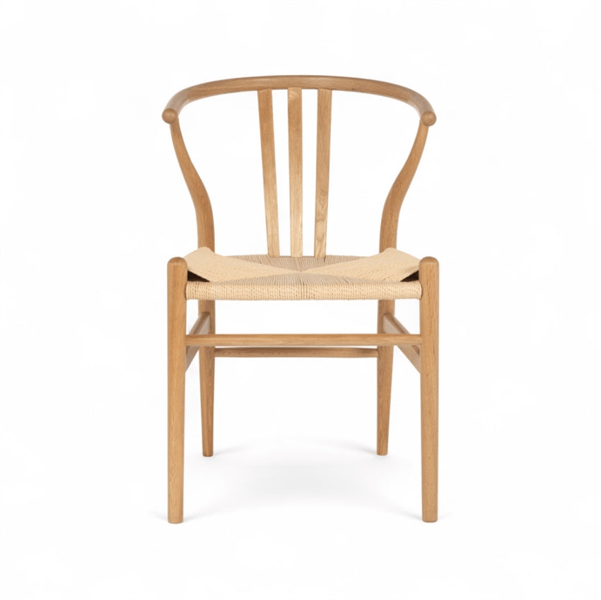 Fjord spisebordsstol fra Scandinavian Living i naturligt egetræ og beige